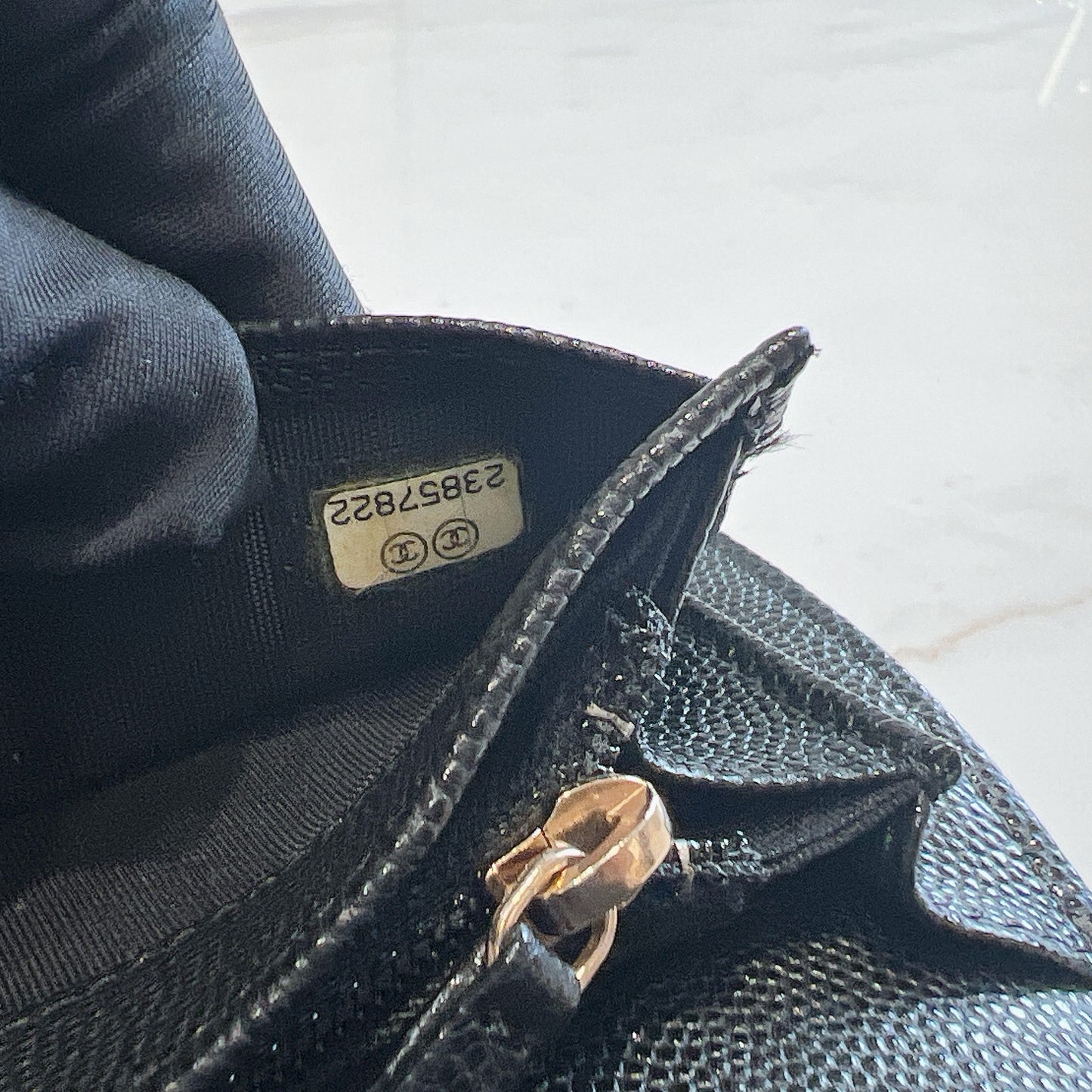 Chanel Boy Wallet Caviar in Black GHW