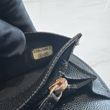 Chanel Boy Wallet Caviar in Black GHW