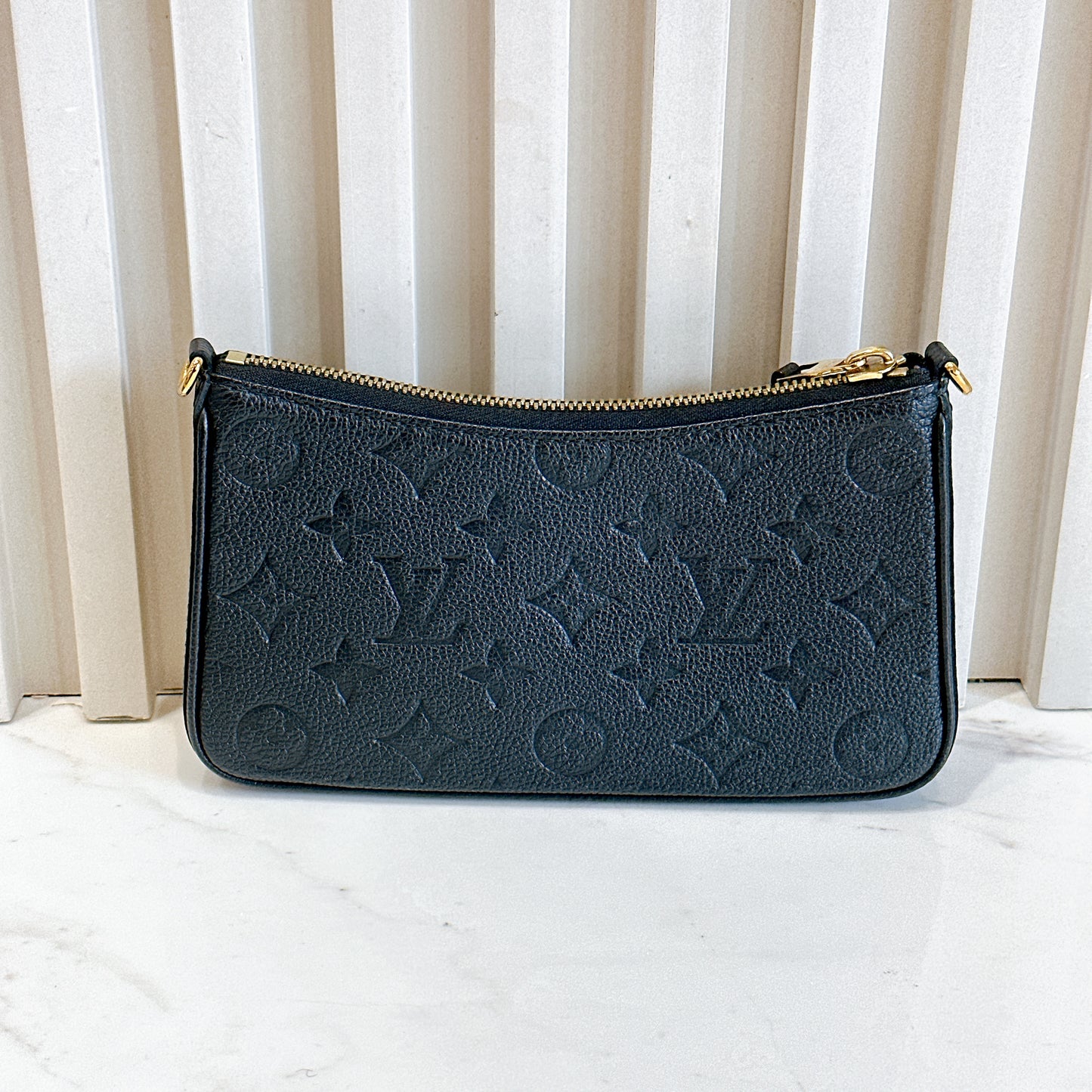 LV Easy Pouch in Black Empreinte