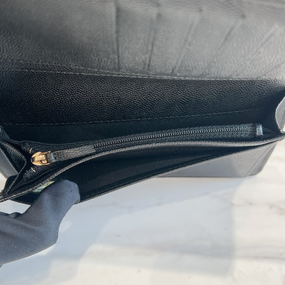 Chanel Boy Wallet Caviar in Black GHW