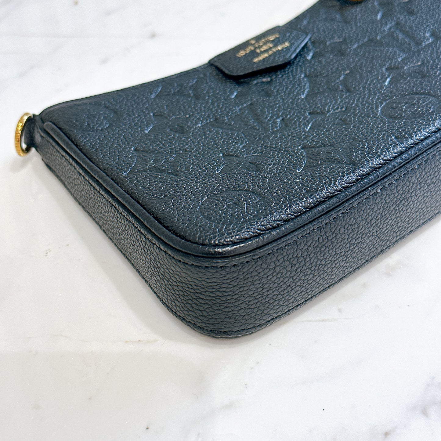 LV Easy Pouch in Black Empreinte