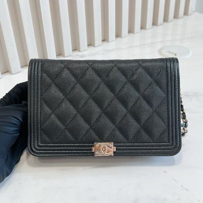 Chanel Boy WOC in Black GHW