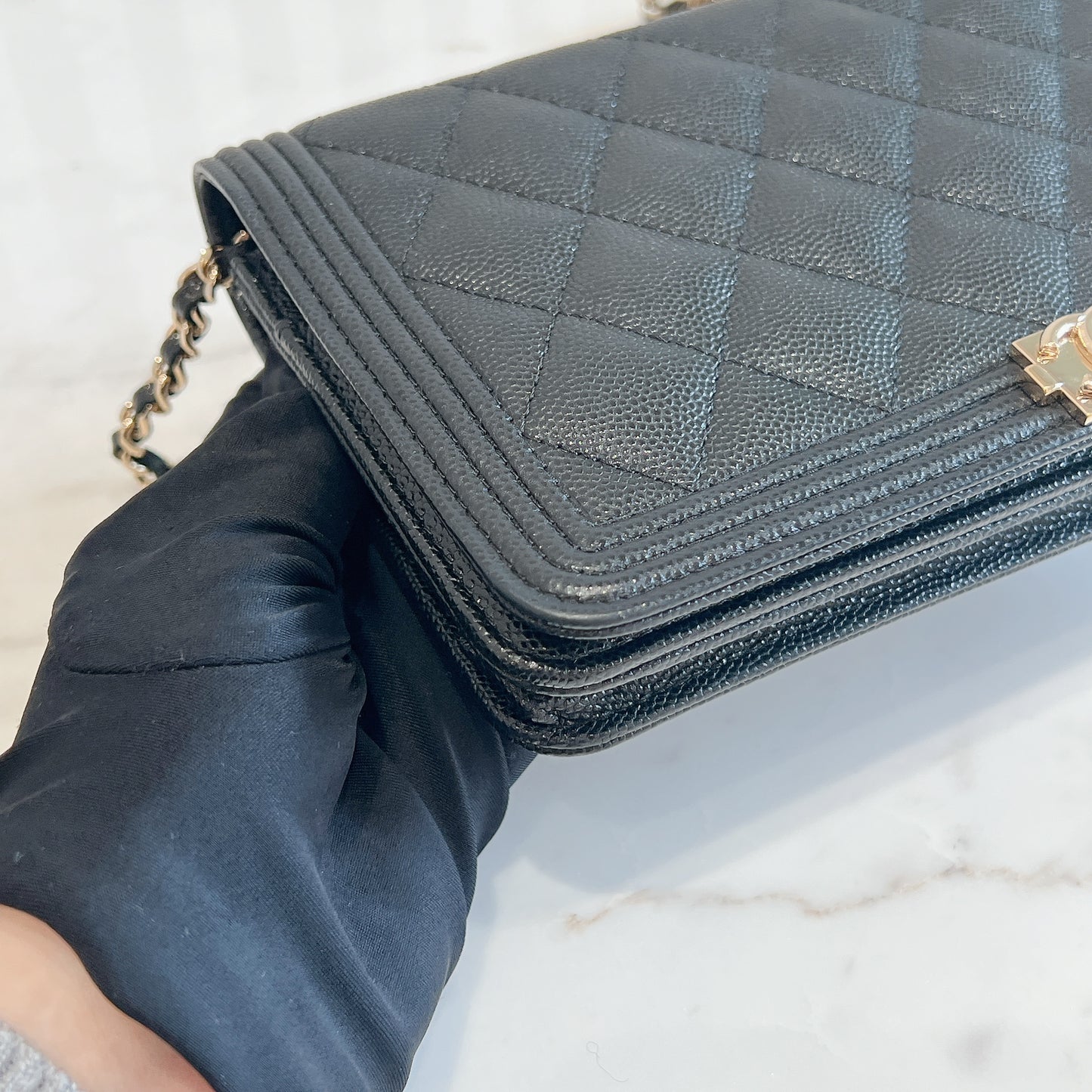 Chanel Boy WOC in Black GHW