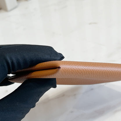 Hermes Calvi Wallet in Gold