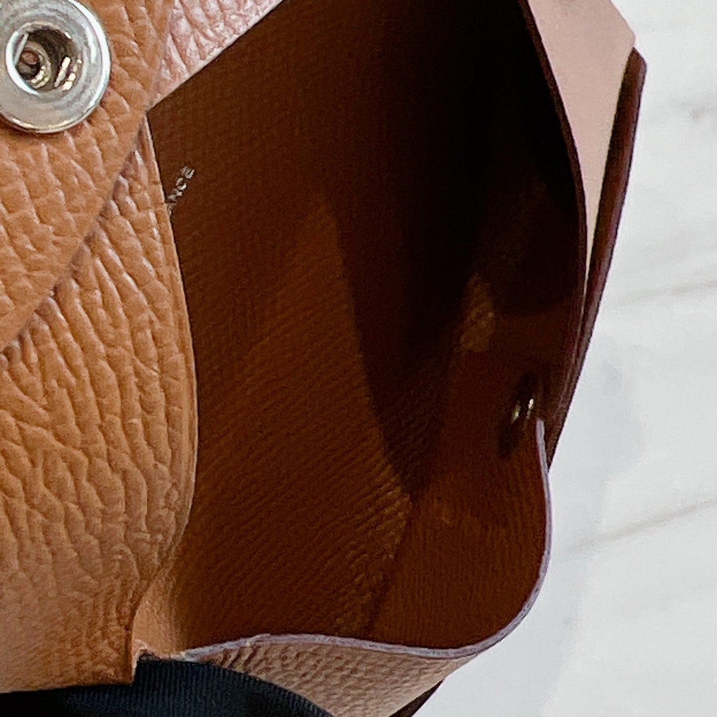 Hermes Calvi Wallet in Gold