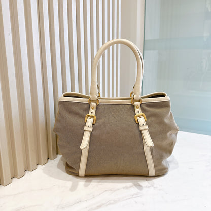 Prada Jacquard Logo Tote Bag