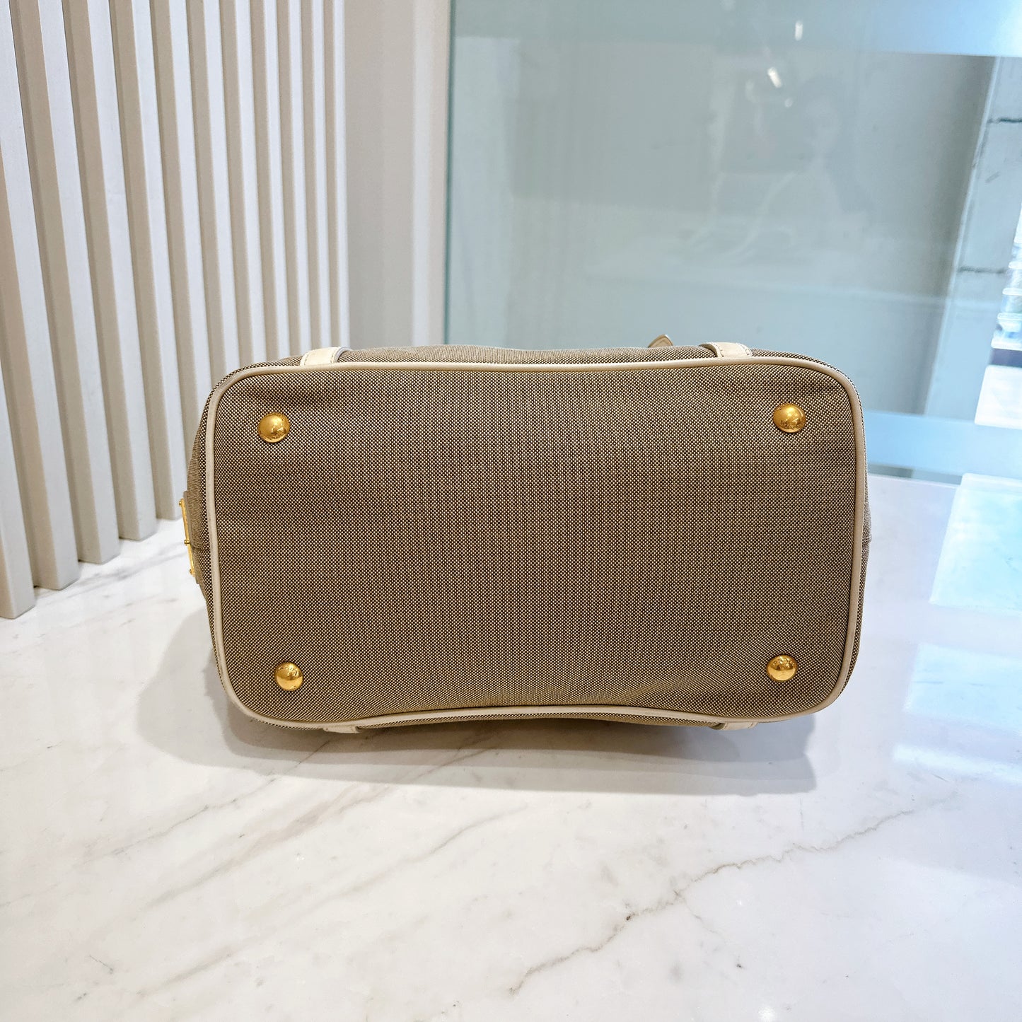 Prada Jacquard Logo Tote Bag