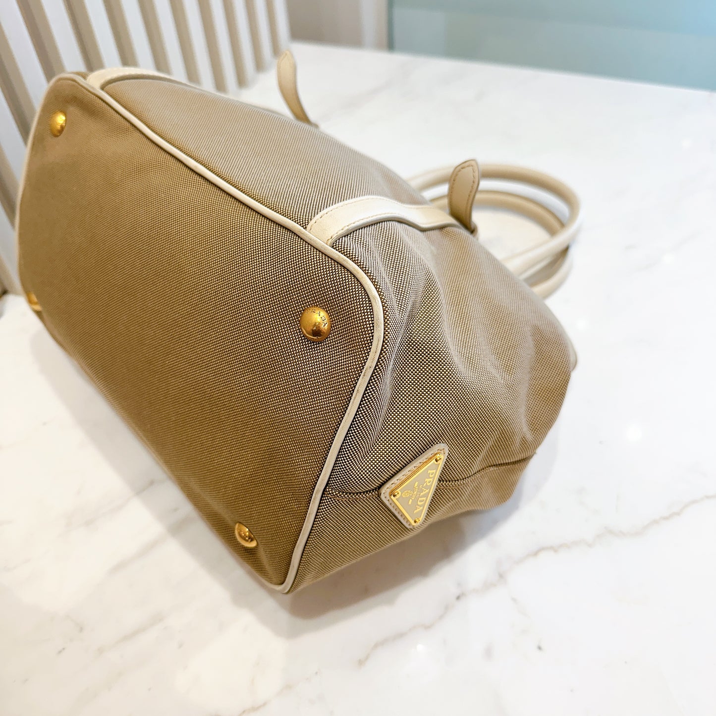 Prada Jacquard Logo Tote Bag