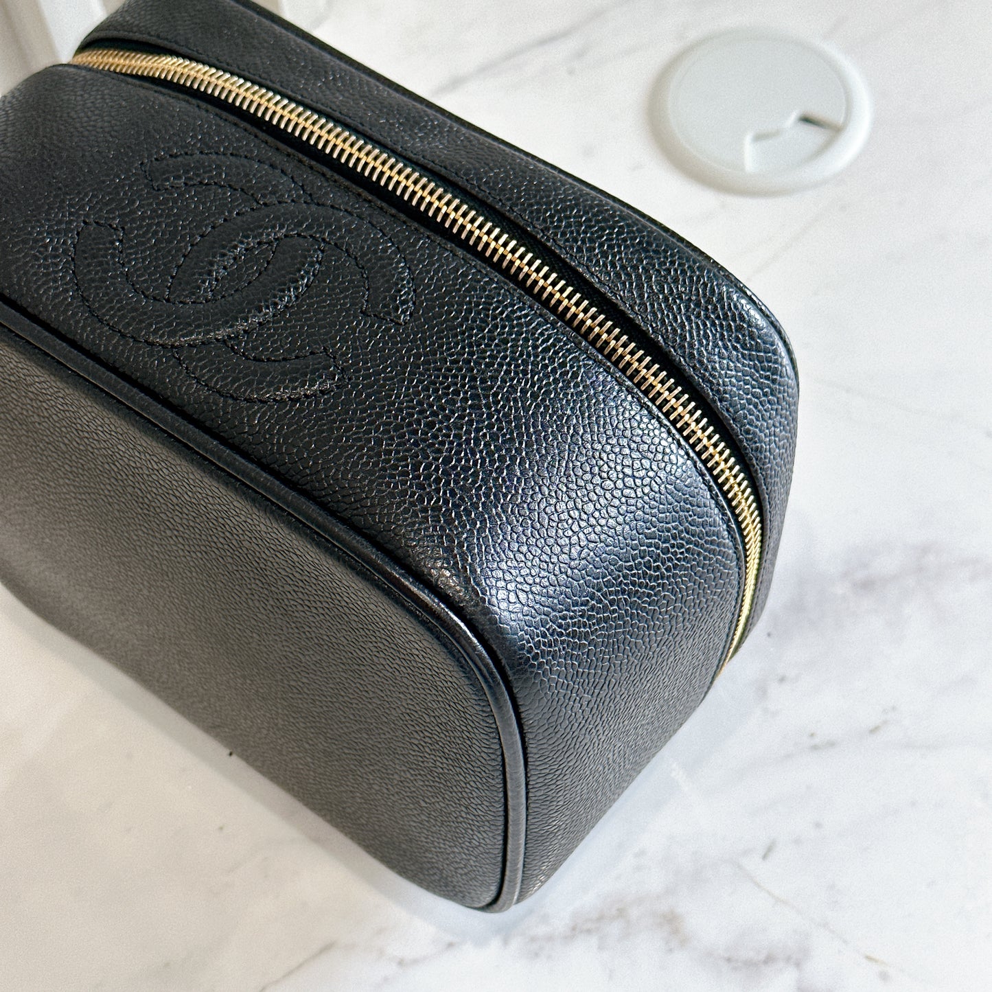 Chanel Timeless Vanity Case in Black Caviar