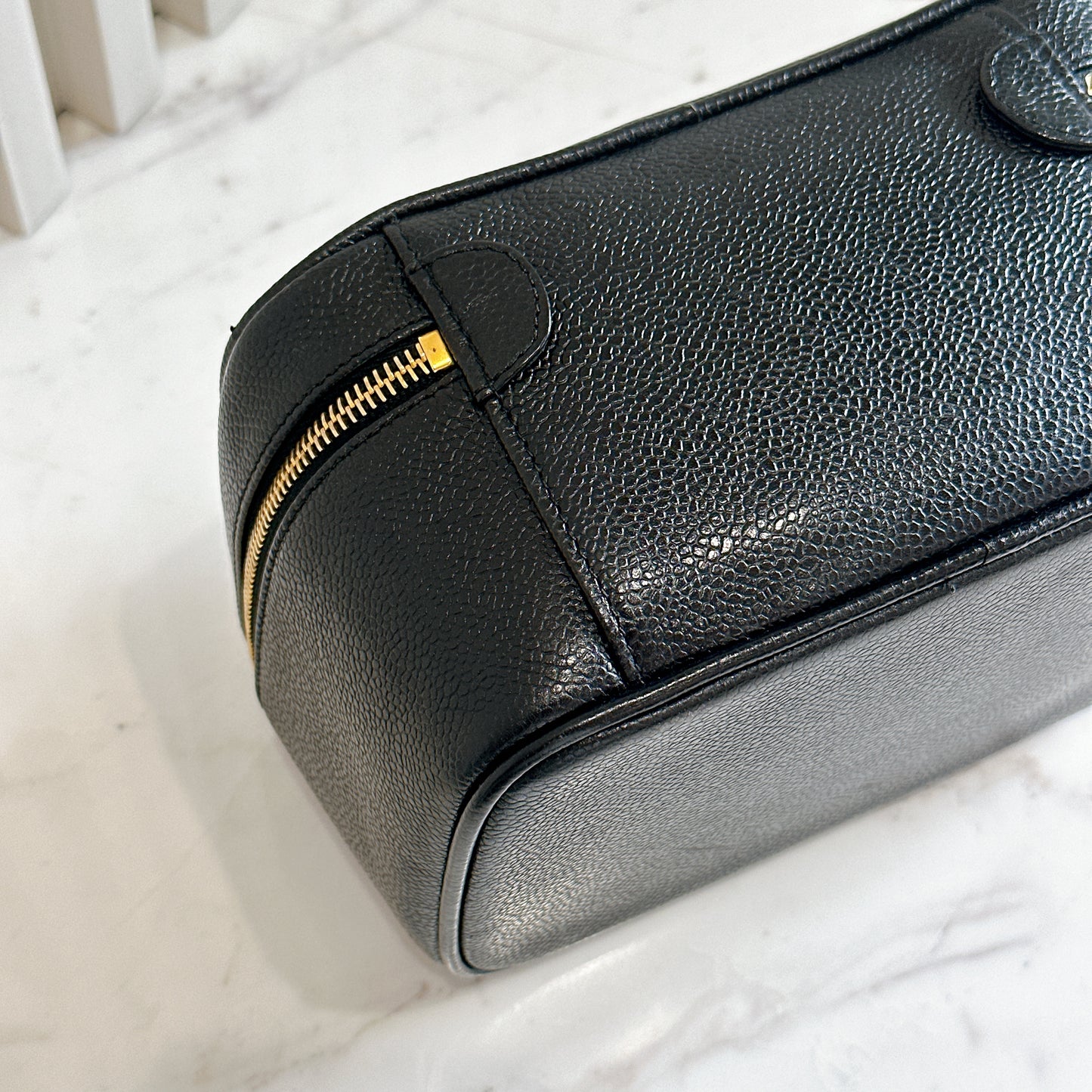 Chanel Timeless Vanity Case in Black Caviar