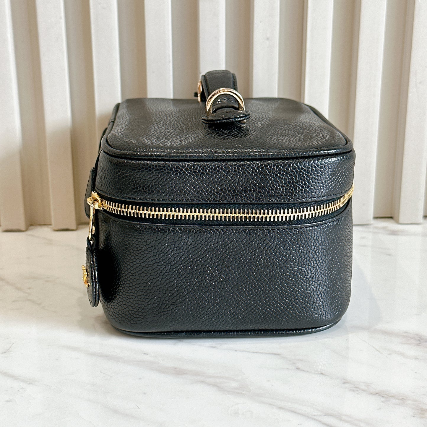 Chanel Timeless Vanity Case in Black Caviar