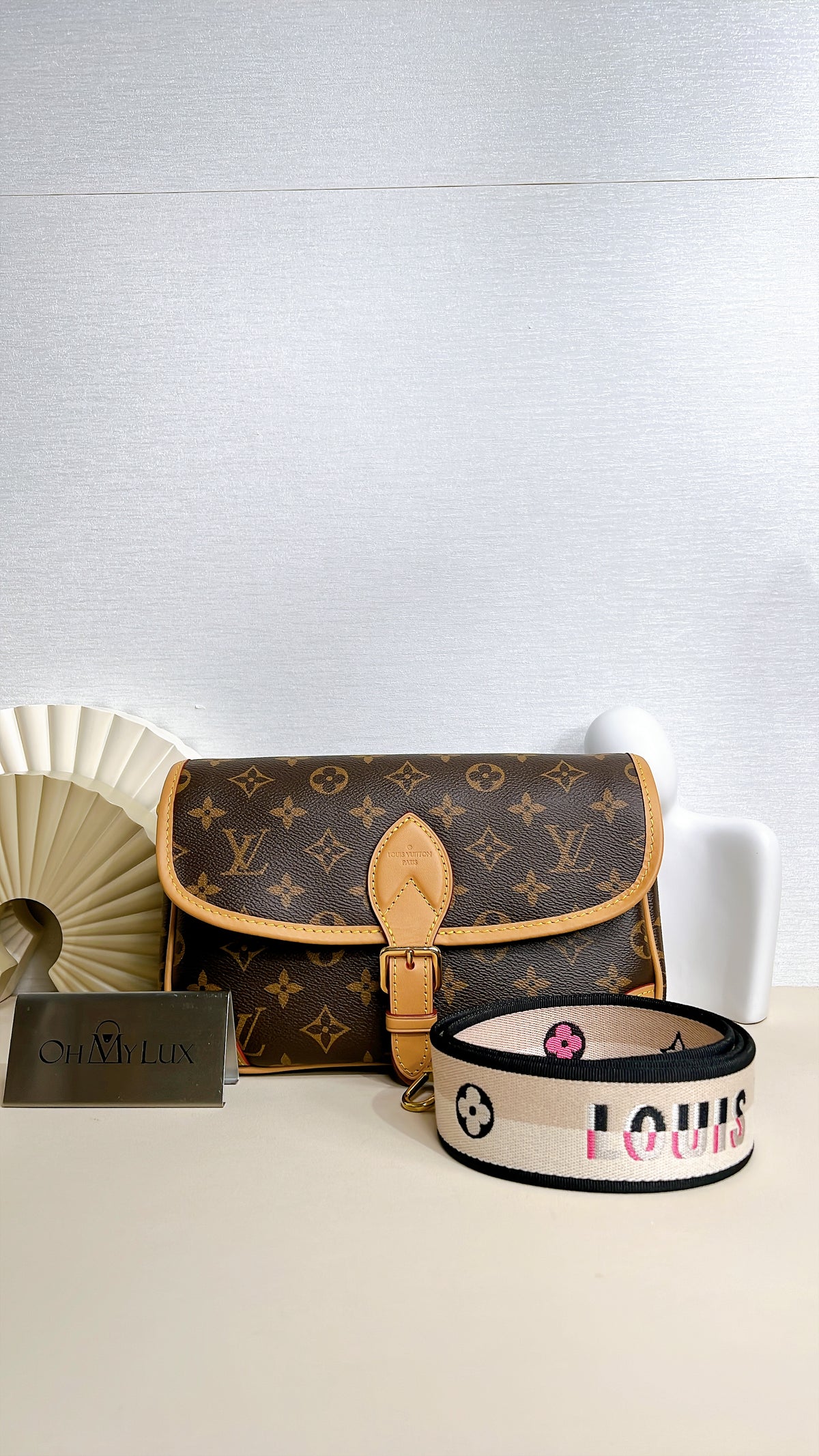 LV Monogram Diane with Black Strap