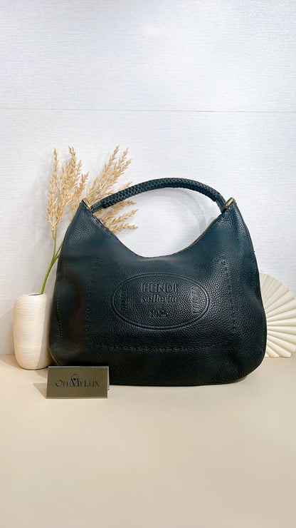 Fendi Black Leather Tote Bag
