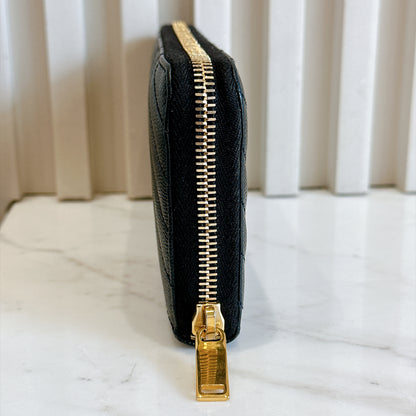 YSL Cassandre Metalasse Zip Around Wallet