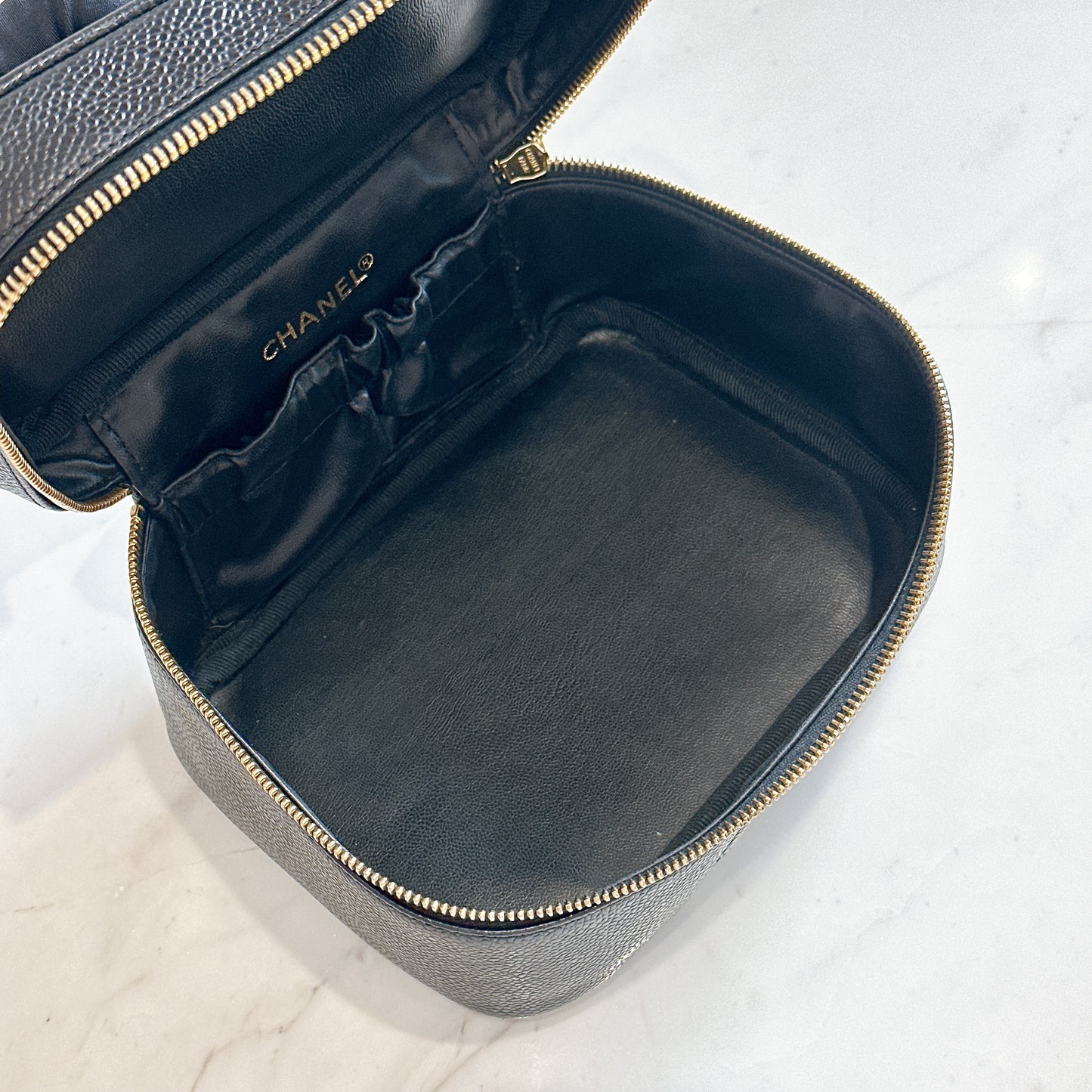 Chanel Timeless Vanity Case in Black Caviar