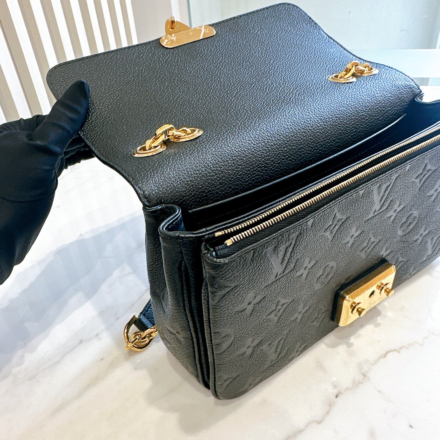LV Marceau in Black Empreinte Leather