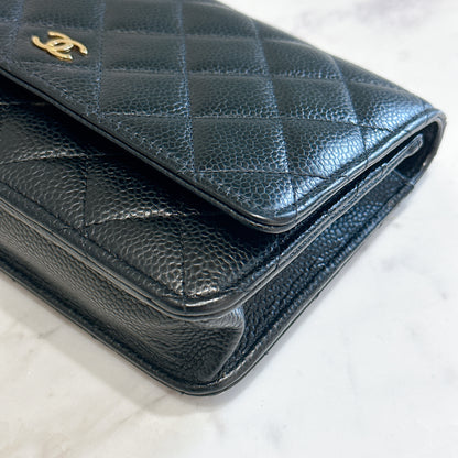 Chanel Classic Caviar WOC in Black GHW