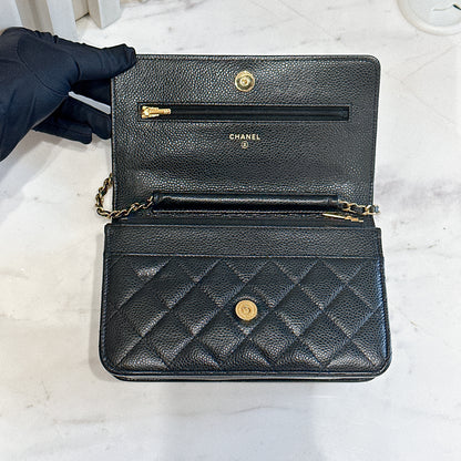 Chanel Classic Caviar WOC in Black GHW
