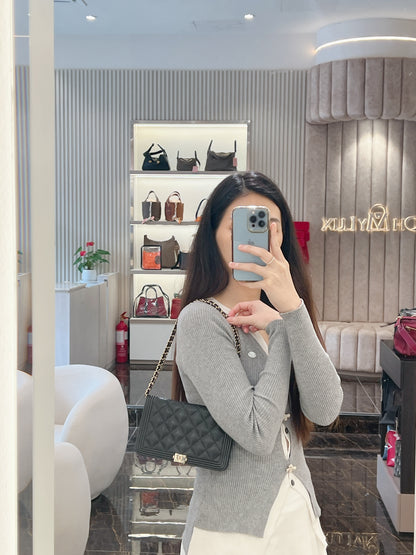 Chanel Boy WOC in Black GHW