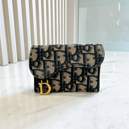 Dior Saddle Bloom Card Holder