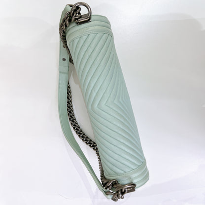 Chanel Boy New Medium In Mint Blue