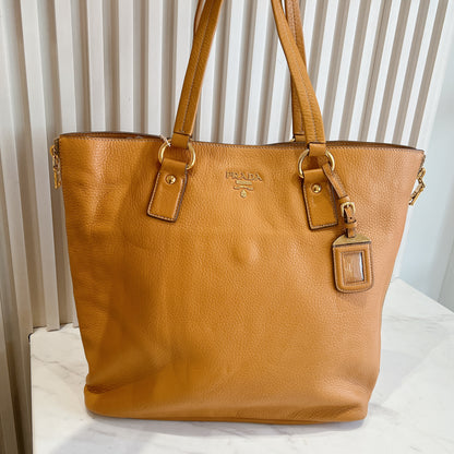 Prada Vitello Daino Leather Side Zip