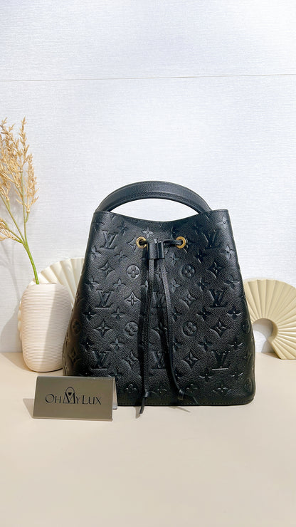 LV Neo Noe in Black Empreinte Leather