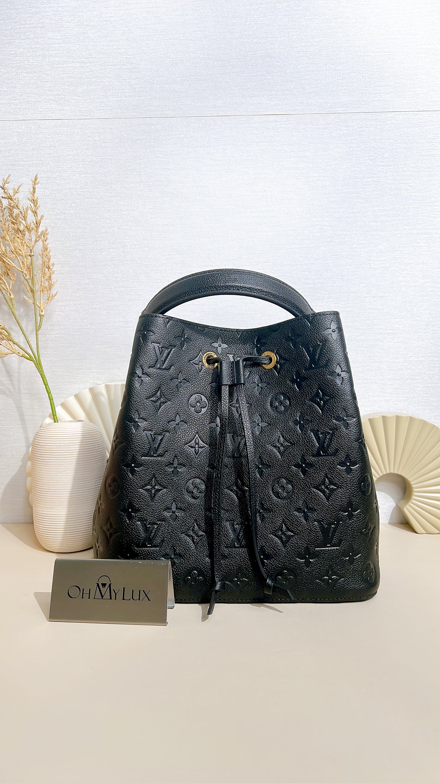 LV Neo Noe in Black Empreinte Leather