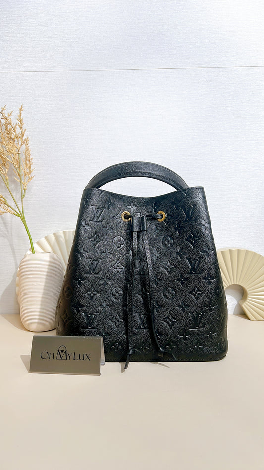 LV Neo Noe in Black Empreinte Leather