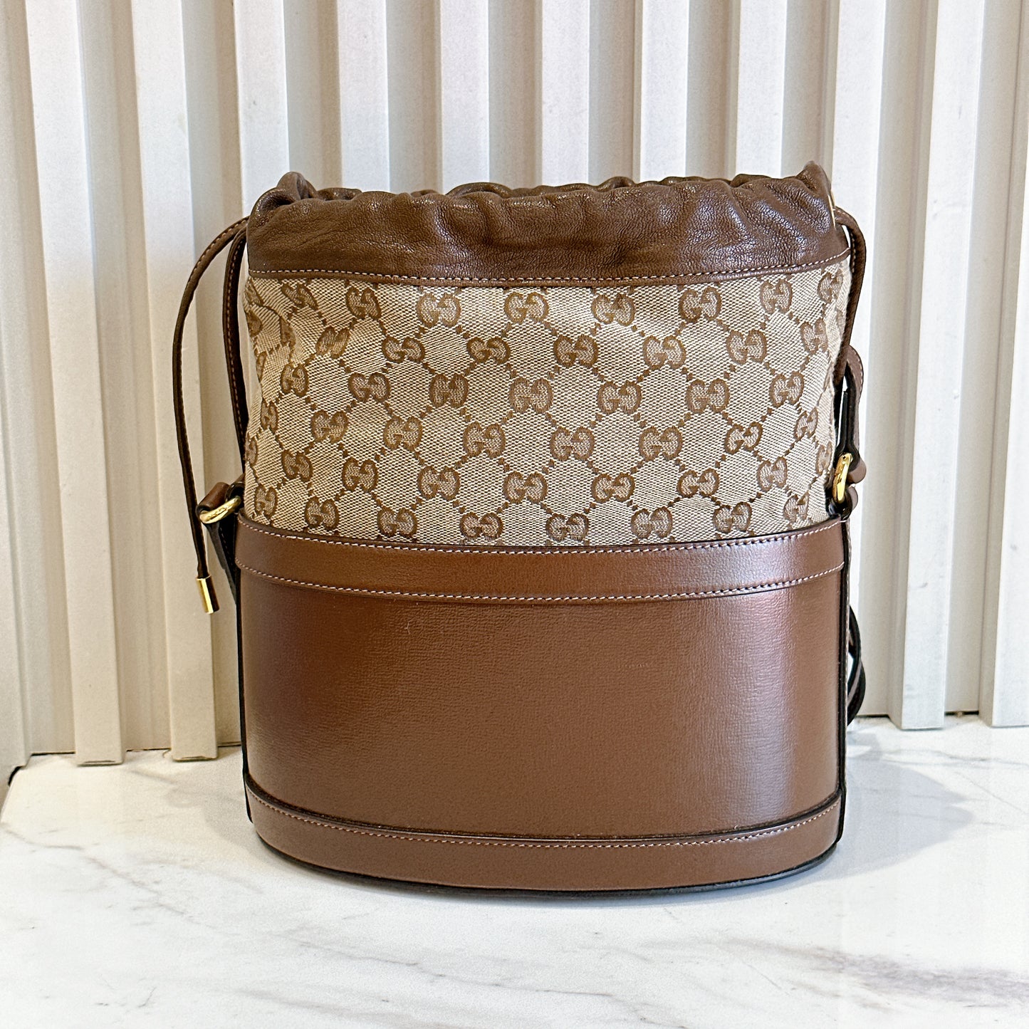 Gucci 1955 Horsebit Brown Bucket Bag