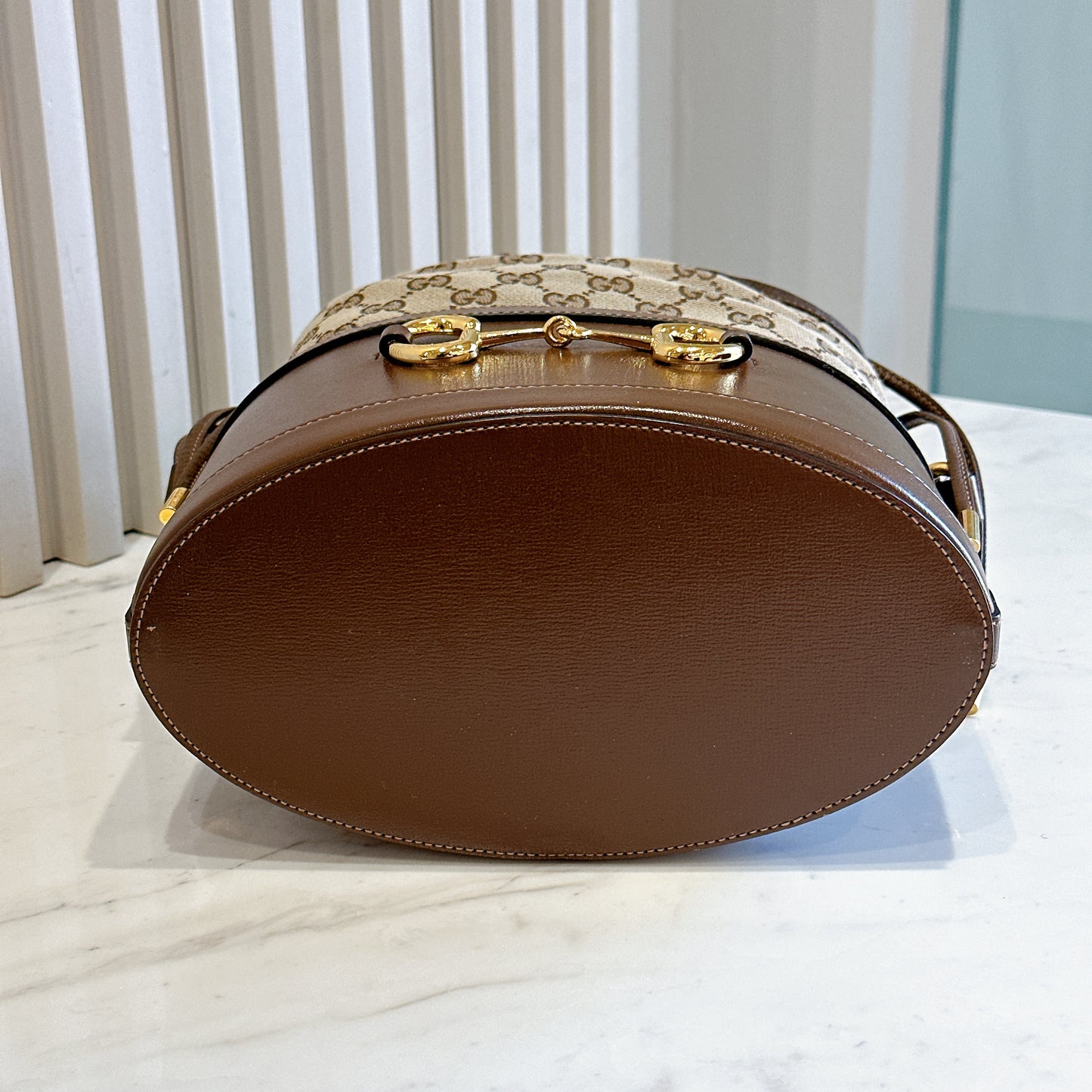 Gucci 1955 Horsebit Brown Bucket Bag