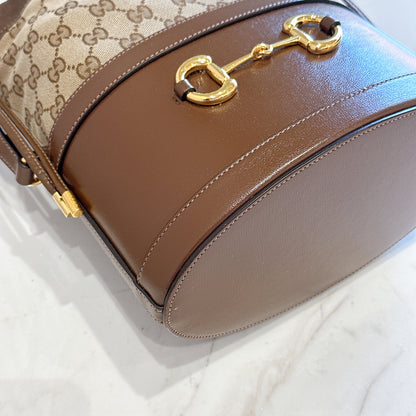 Gucci 1955 Horsebit Brown Bucket Bag