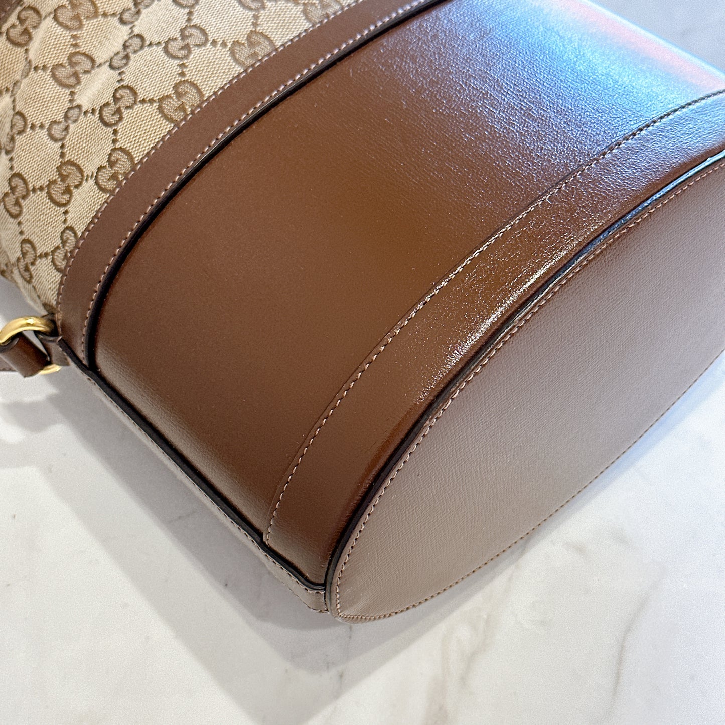 Gucci 1955 Horsebit Brown Bucket Bag