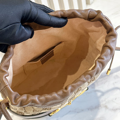Gucci 1955 Horsebit Brown Bucket Bag