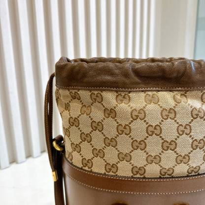 Gucci 1955 Horsebit Brown Bucket Bag