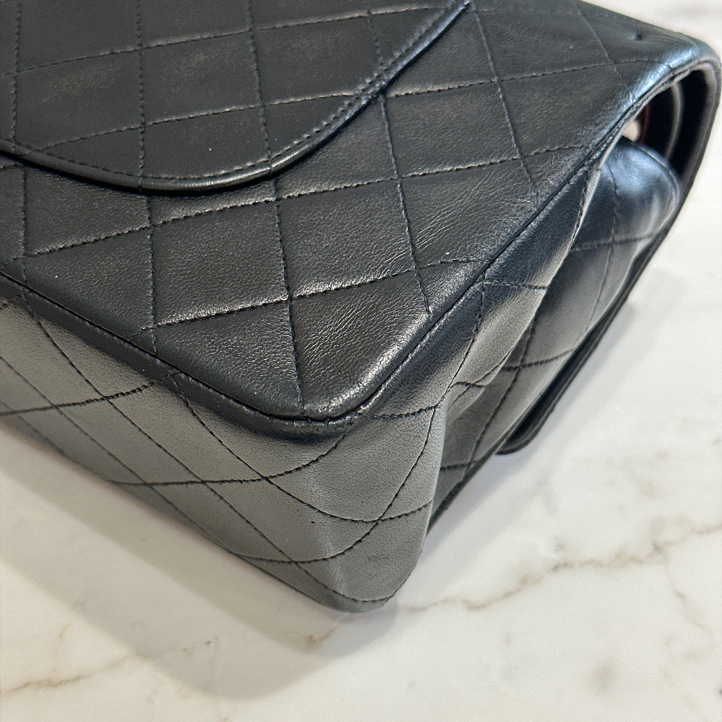 Chanel Vintage Classic Flap Medium in Black Lambskin