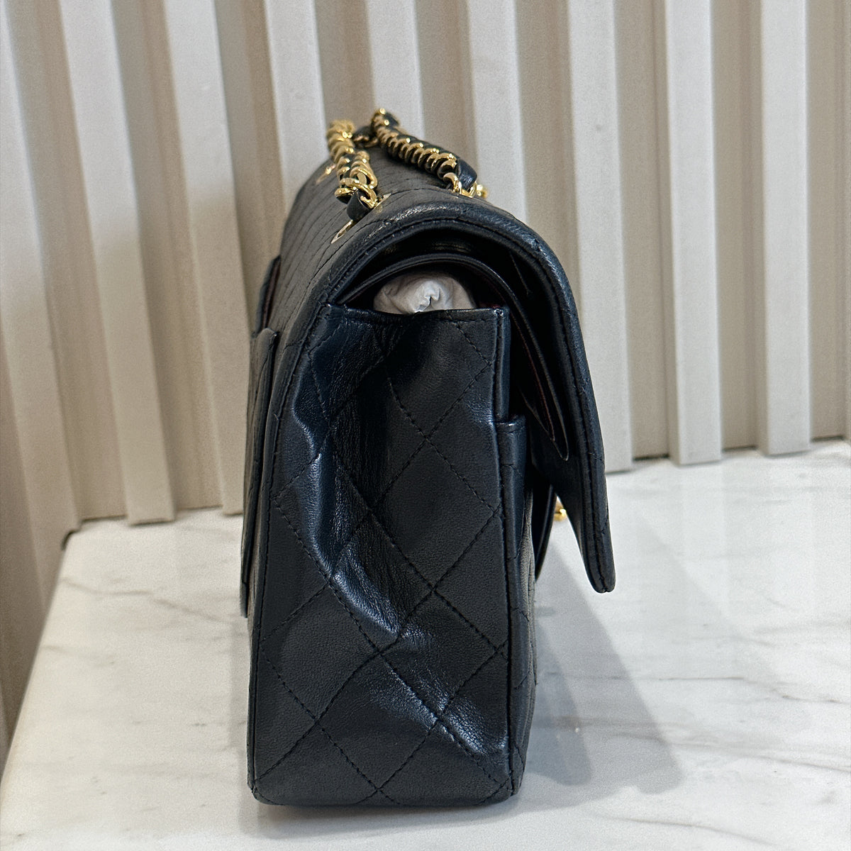 Chanel Vintage Classic Flap Medium in Black Lambskin