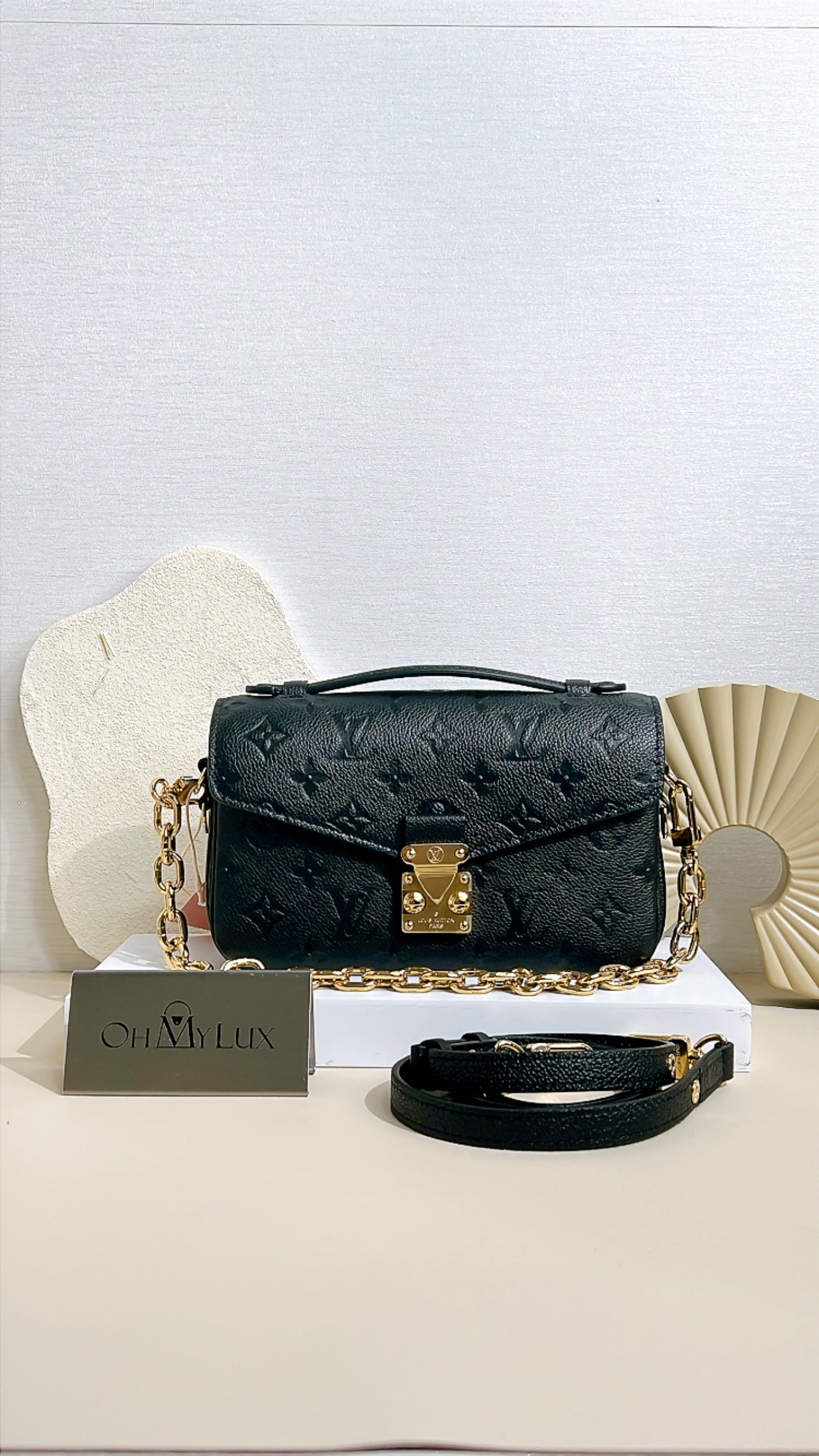 LV Metis East West In Black Empreinte Leather