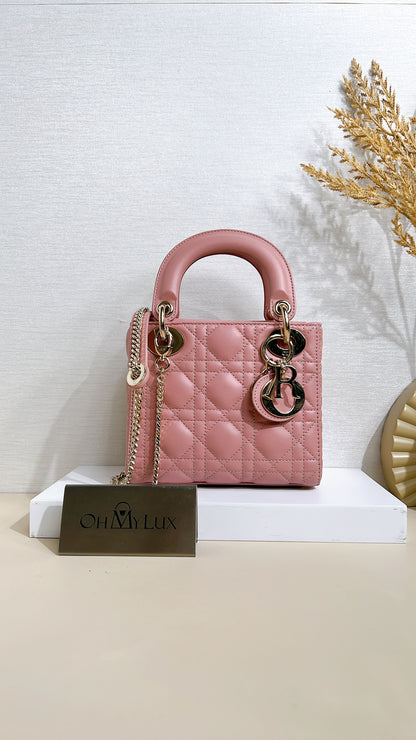 Mini Lady Dior in Pink GHW