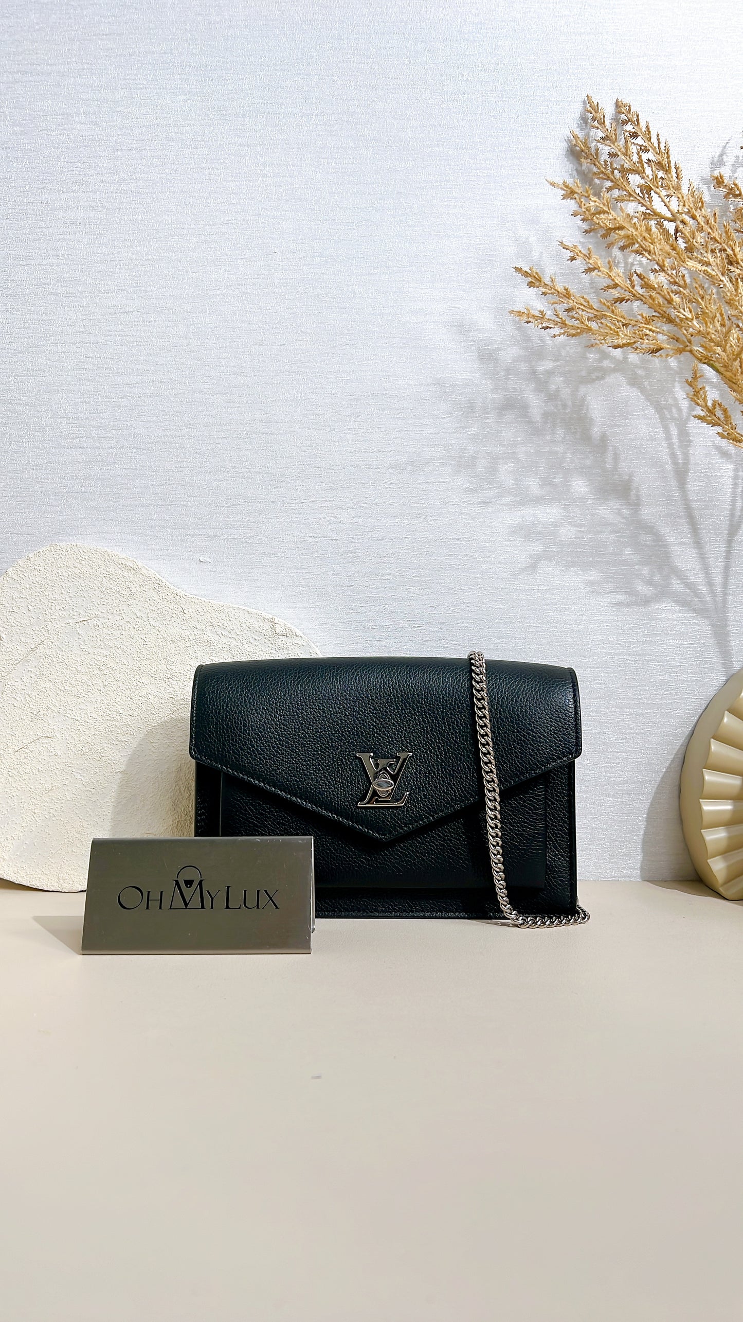 LV Mylockme Chain Pochette in Black