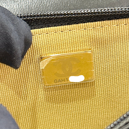 Chanel Turn Lock CC WOC Pearl Crush in Black GHW