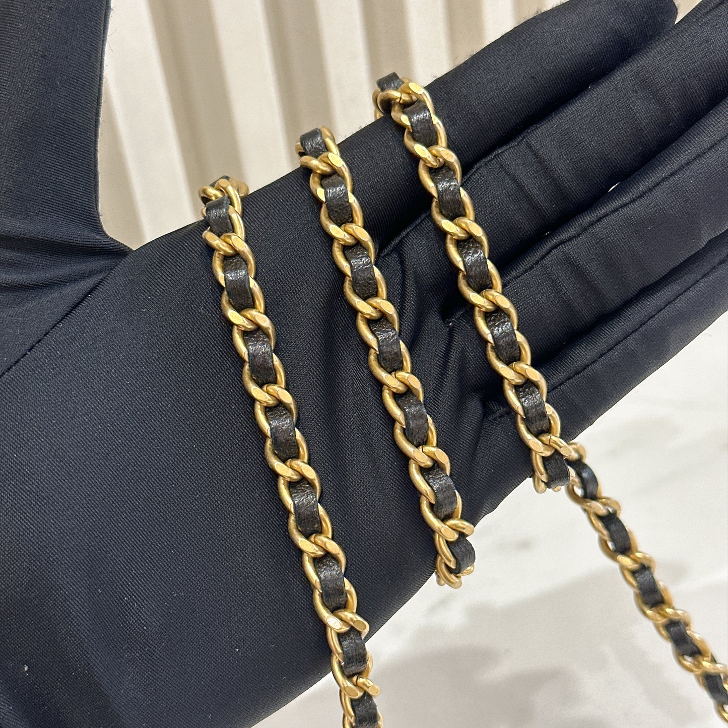 Chanel Turn Lock CC WOC Pearl Crush in Black GHW