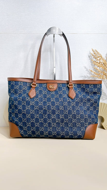 Gucci GG Denim Ophidia Tote