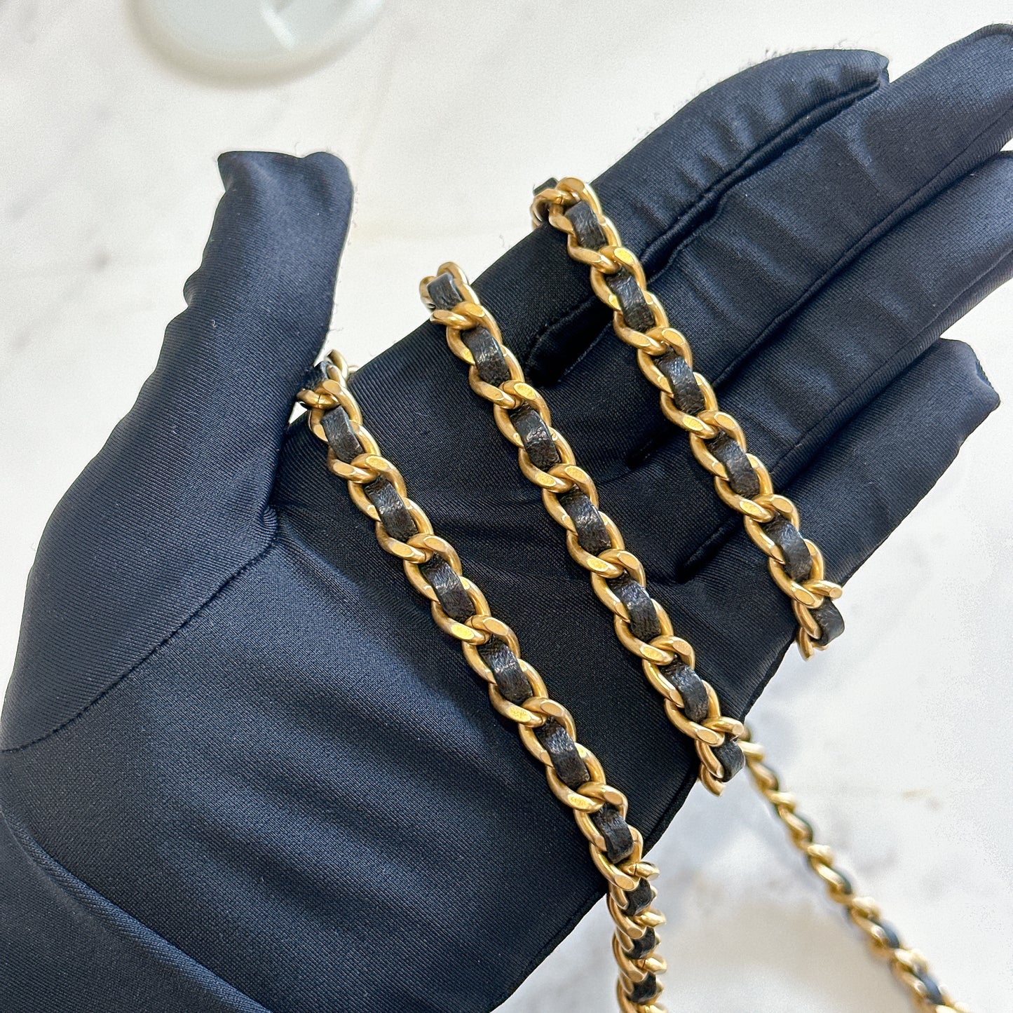 Chanel Vanity Case Black With Pearl Crush
