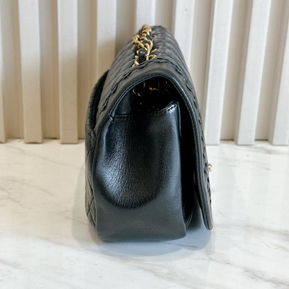 Chanel CC Braided Saddle Flap in Quilted Lambskin