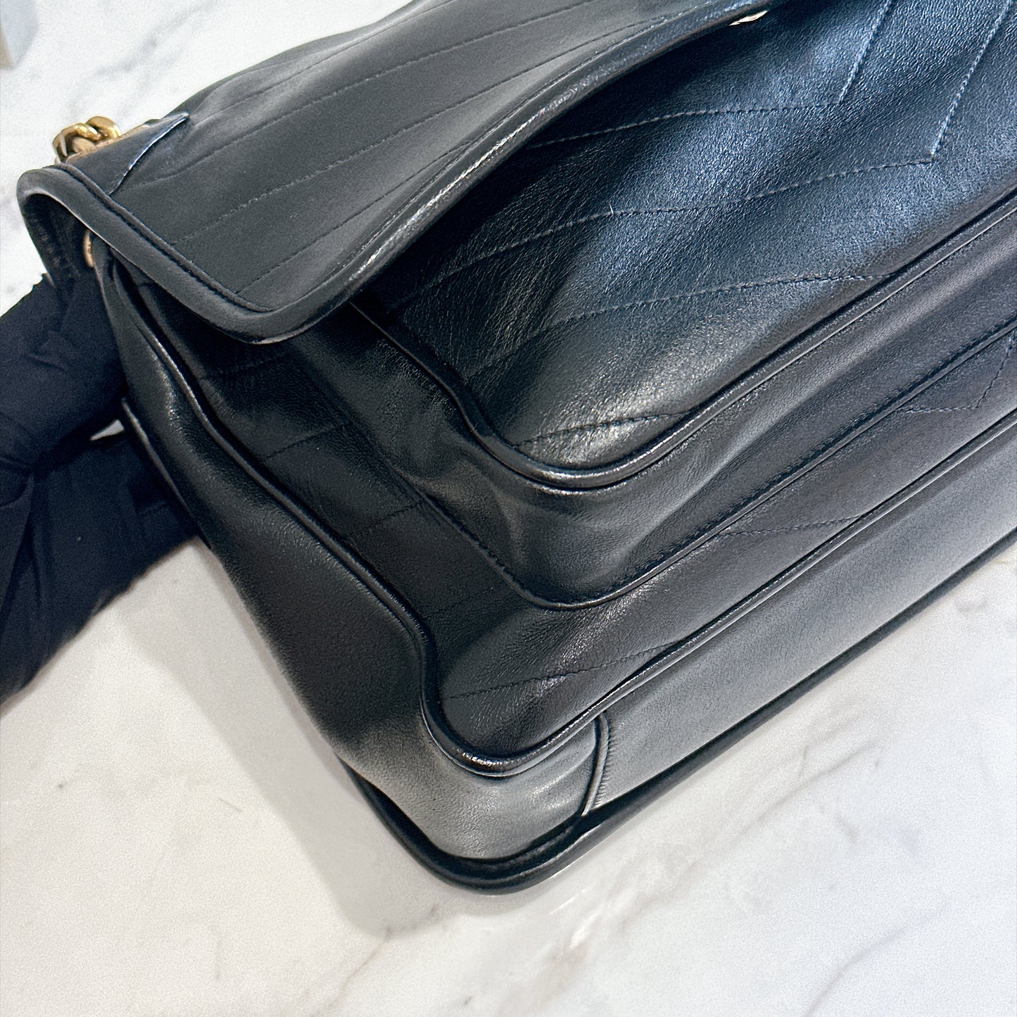 YSL Niki Medium in Black Lambskin