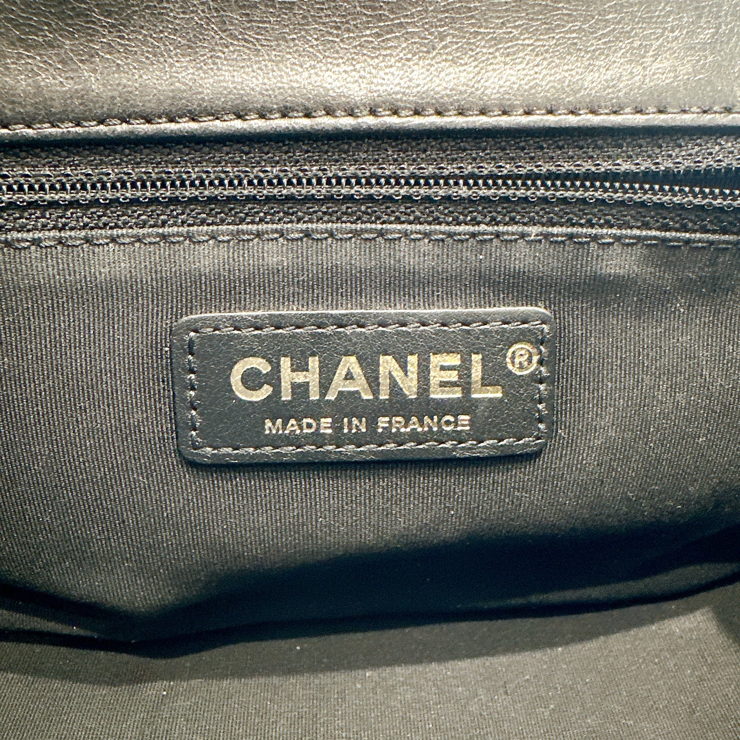 Chanel CC Braided Saddle Flap in Quilted Lambskin