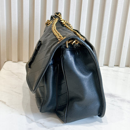 YSL Niki Medium in Black Lambskin