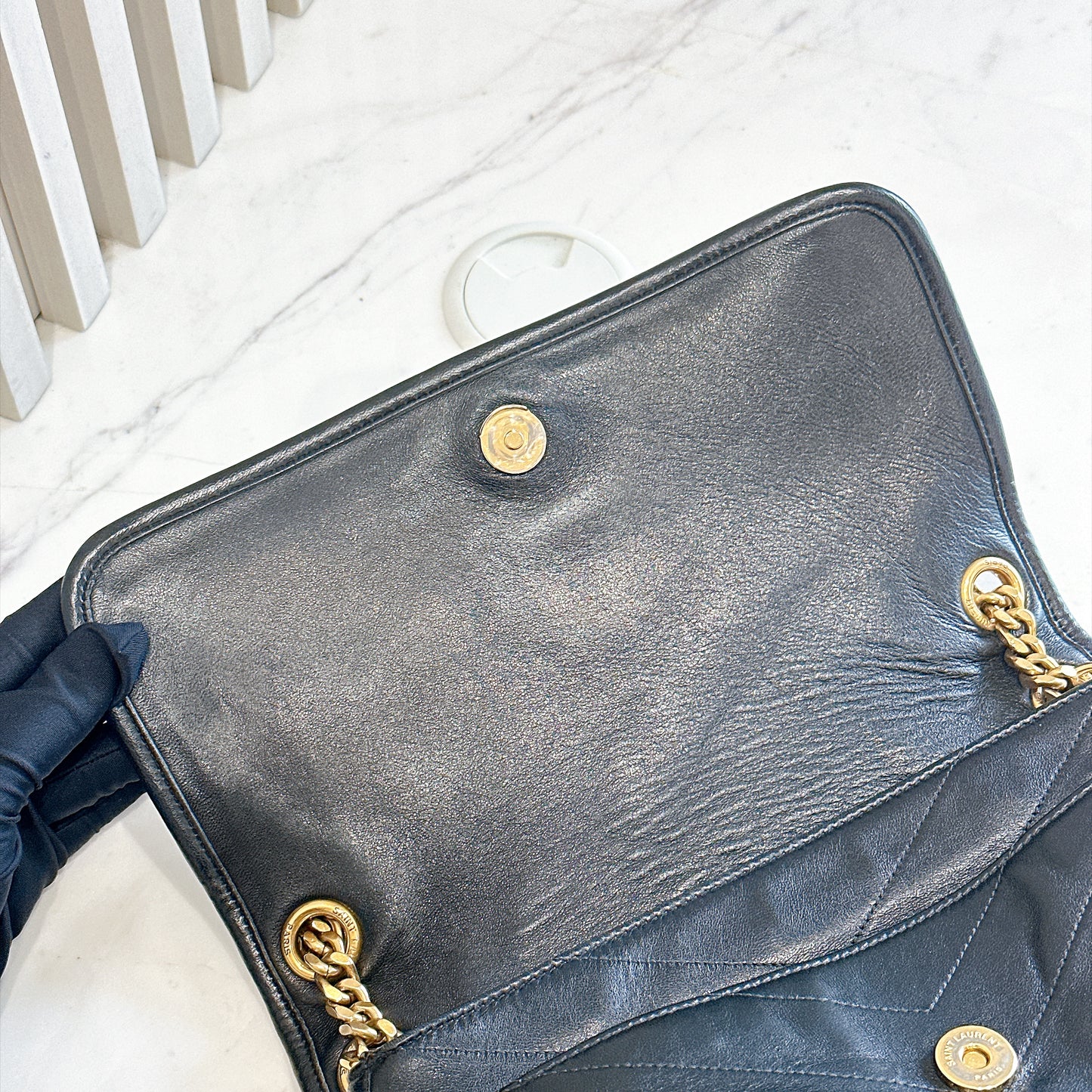YSL Niki Medium in Black Lambskin