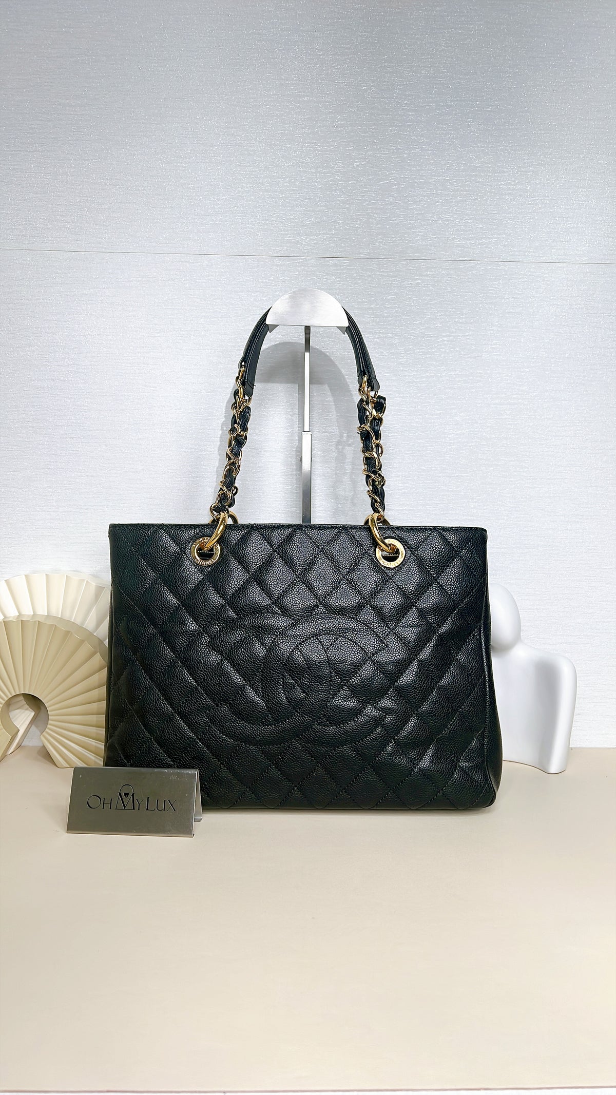 Chanel GST in Black Caviar GHW
